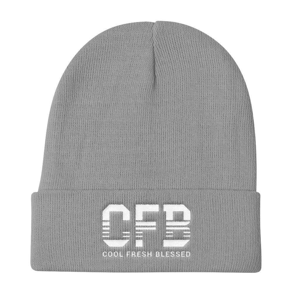 CFB Cuffed Beanie (White letter)