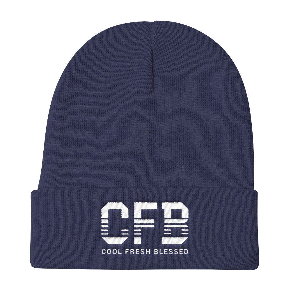 CFB Cuffed Beanie (White letter)