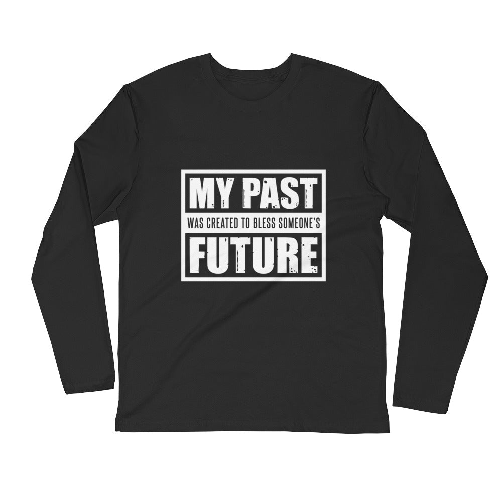 My Past Fitted Crew (White on Black)