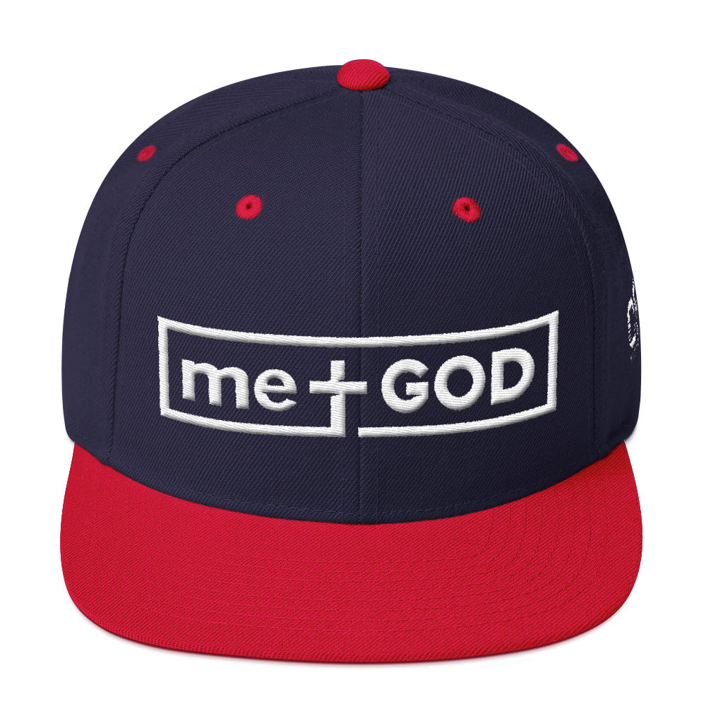 m+G Snapback Hat (white on black)