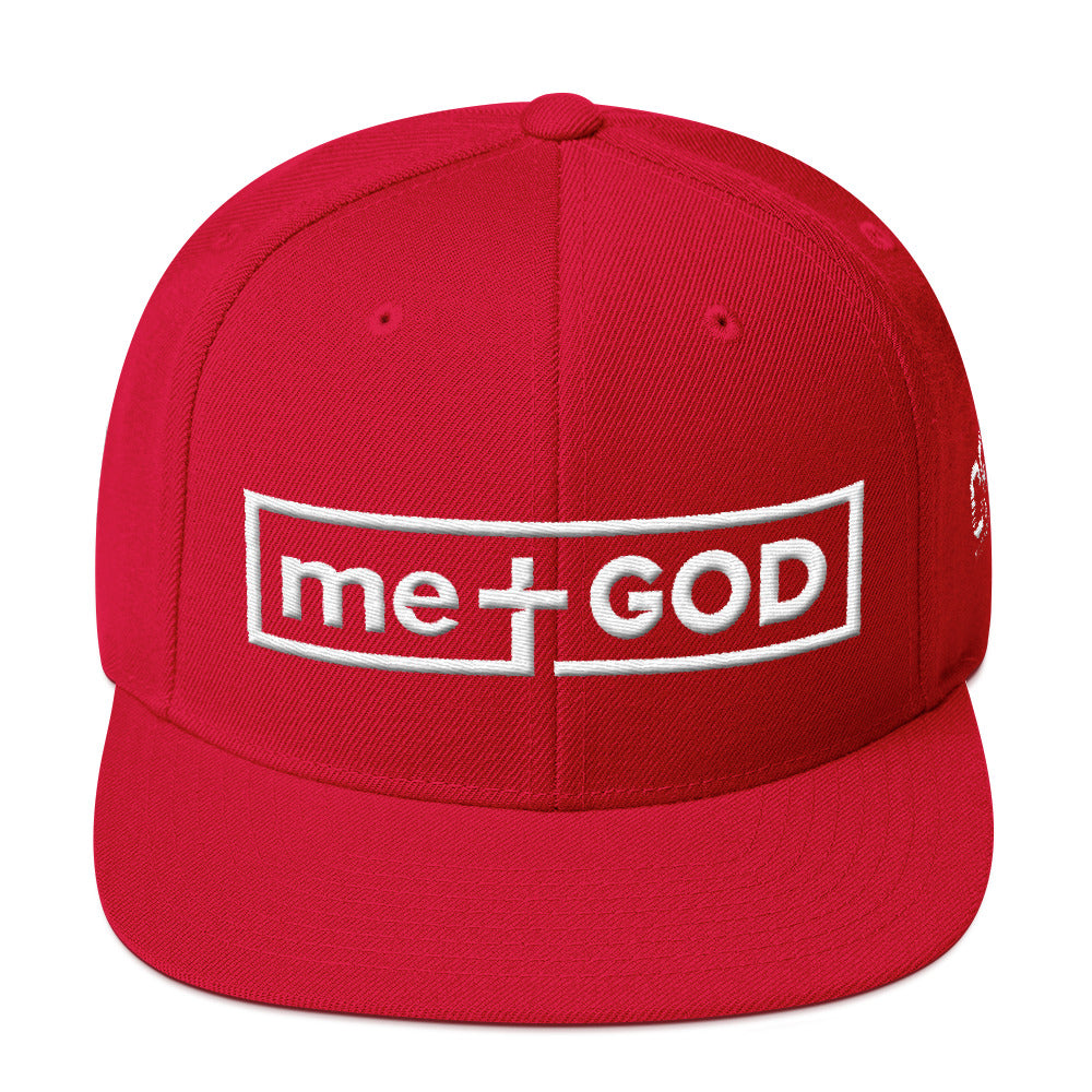 m+G Snapback Hat (white on black)