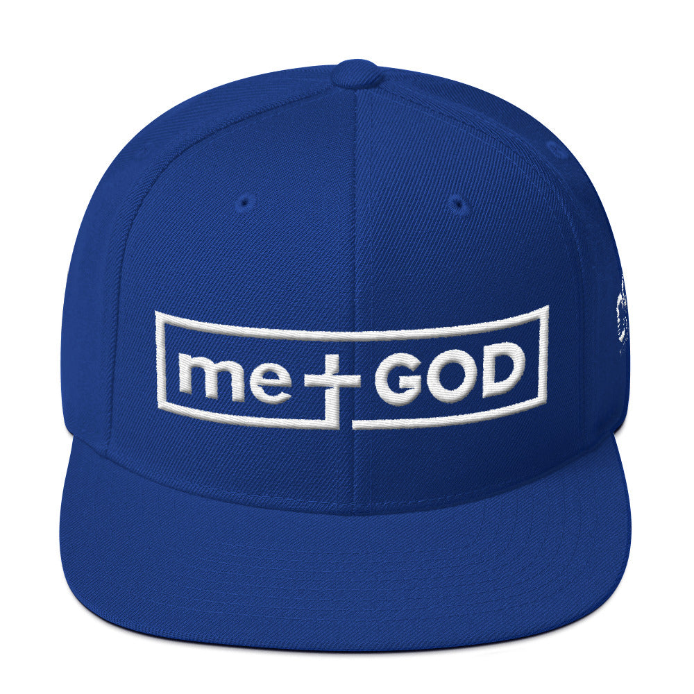 m+G Snapback Hat (white on black)