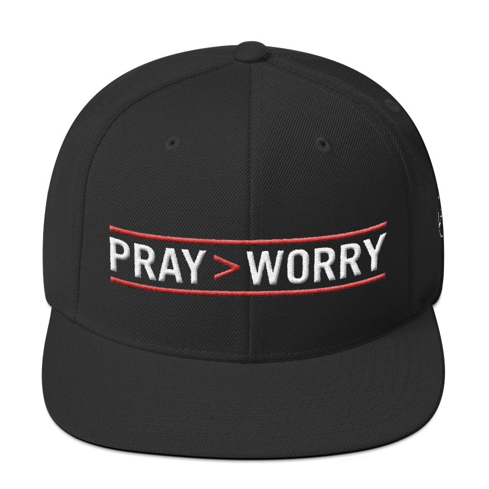Pray>Worry Snapback Hat