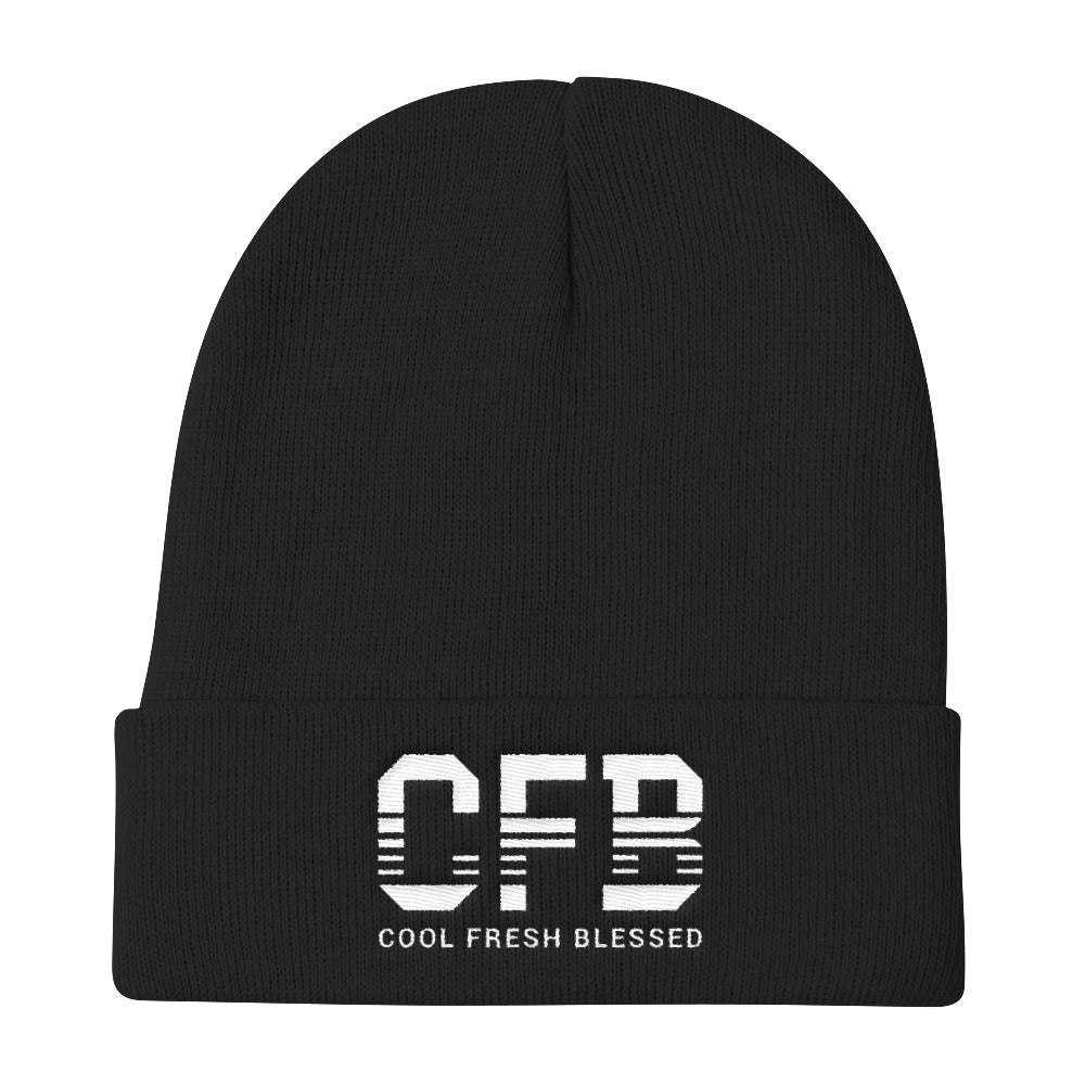 CFB Cuffed Beanie (White letter)