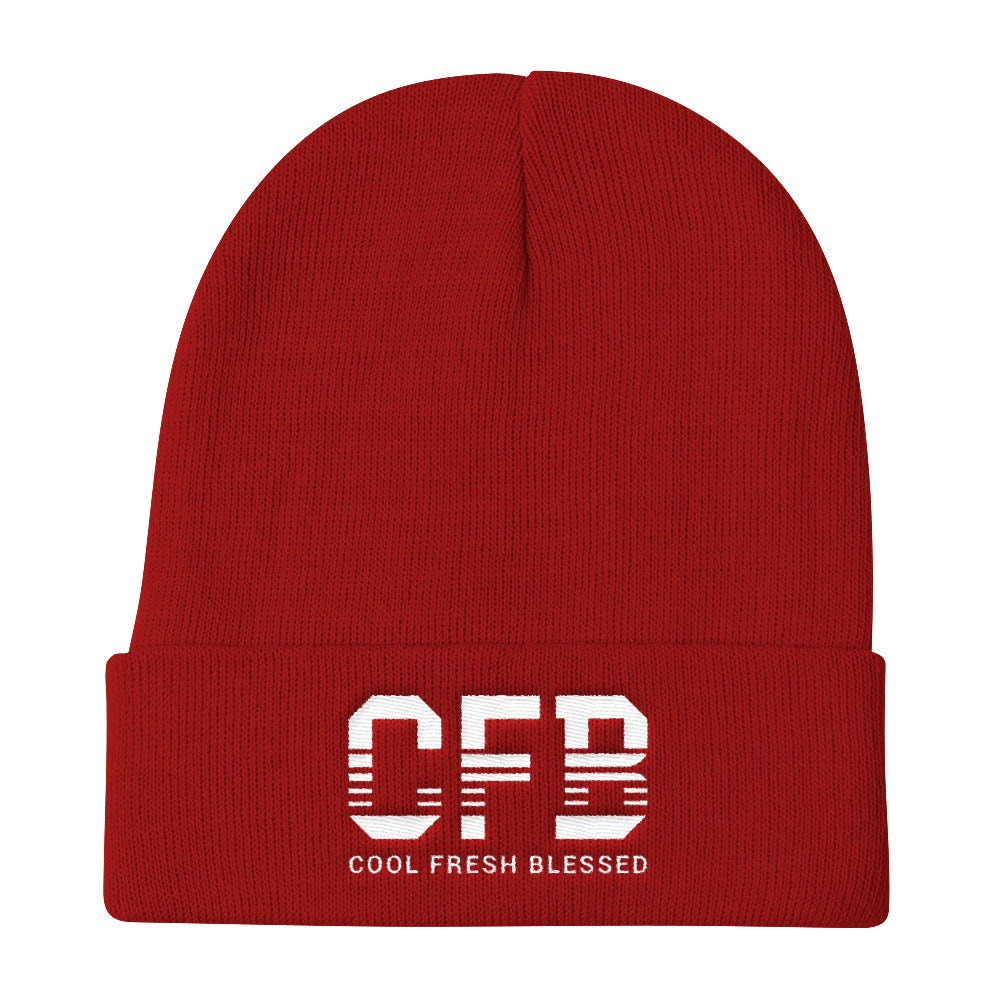 CFB Cuffed Beanie (White letter)